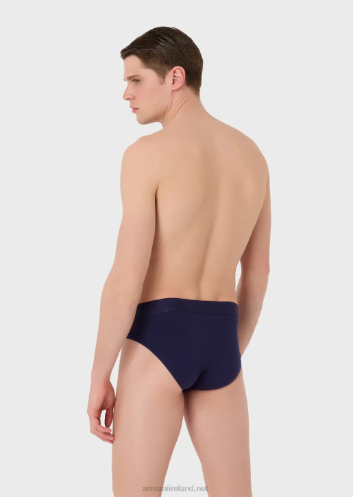 Men 086V1795 Briefs With Large Shiny Logo Armani Denim