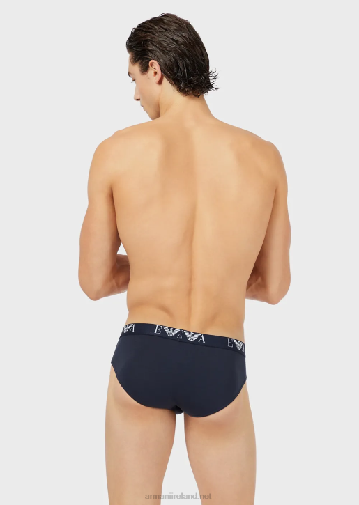 Men 086V1799 Three-Pack Of Briefs With Essential Monogram Logo Armani Multicolour