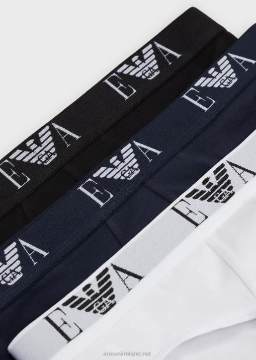 Men 086V1799 Three-Pack Of Briefs With Essential Monogram Logo Armani Multicolour