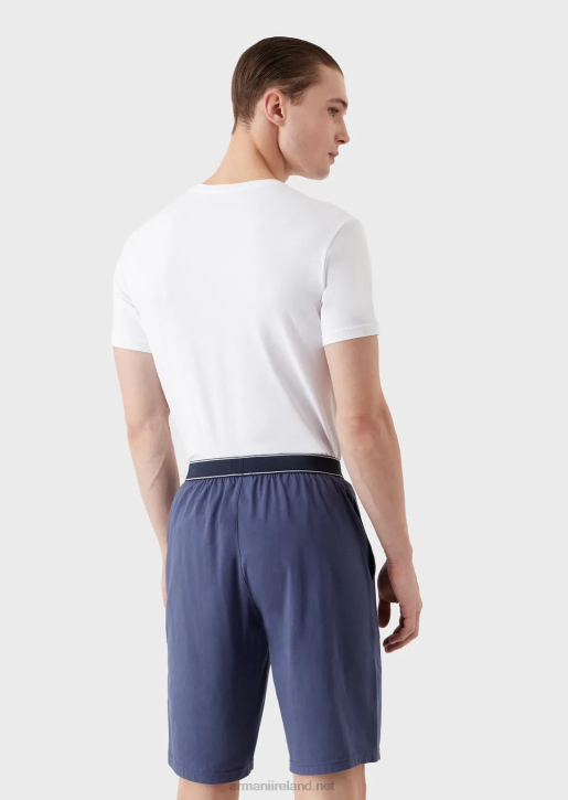 Men 086V1807 Short Pyjamas With Endurance Logo Armani White