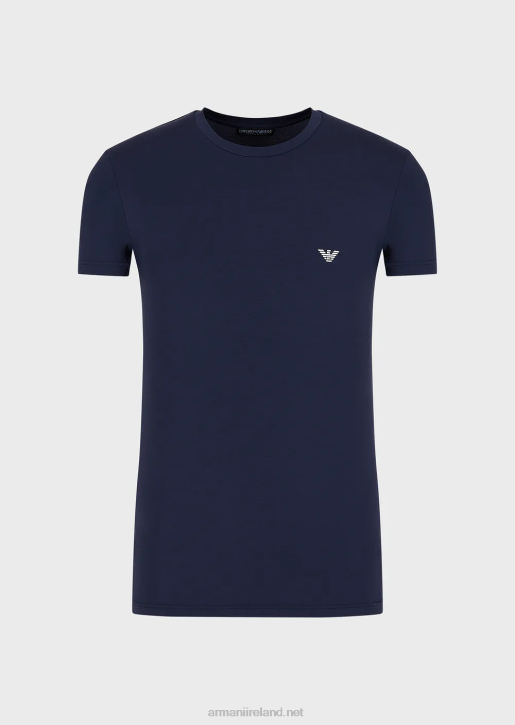 Men 086V1813 Slim-Fit Undershirt In Soft Modal Armani Navy Blue