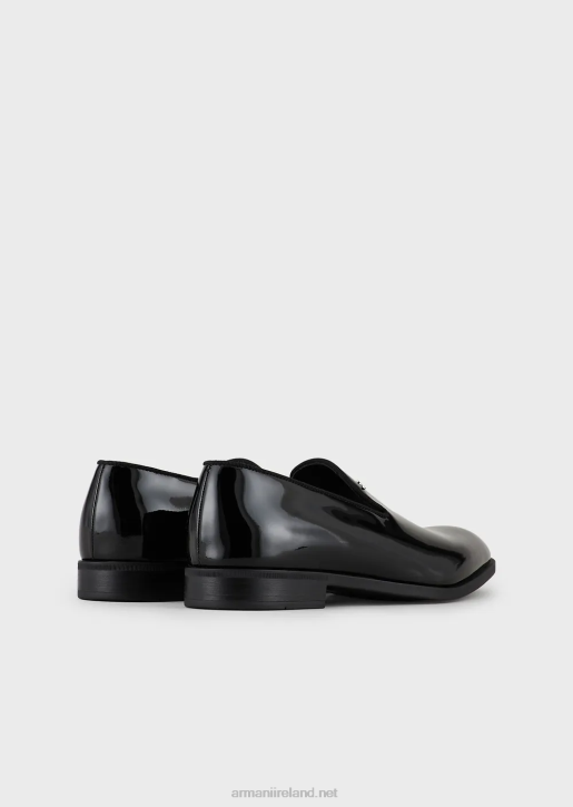 Men 086V1846 Patent-Leather Loafers Armani Black