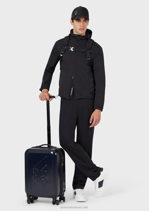 Women 086V765 Abs Carry-On Bag With Oversized, Embossed Eagle Armani Navy Blue