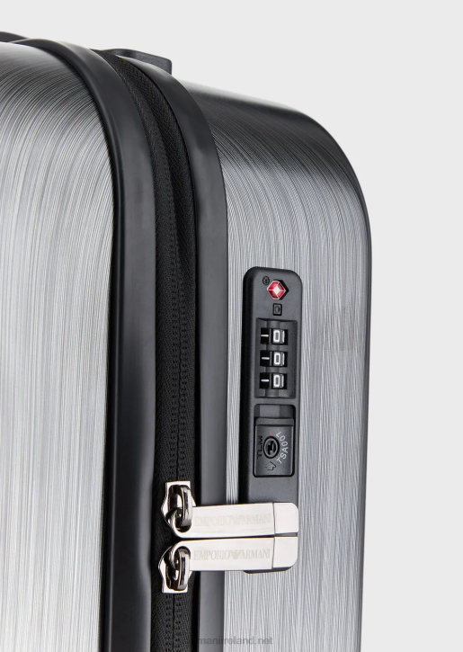Women 086V766 Abs Carry-On Bag With Oversized, Embossed Eagle Armani Gray