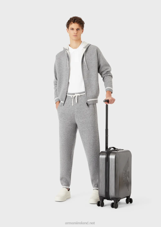 Women 086V766 Abs Carry-On Bag With Oversized, Embossed Eagle Armani Gray