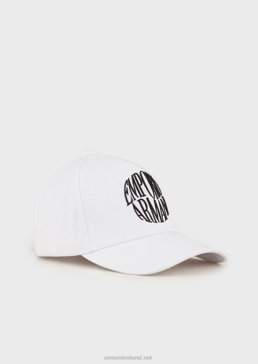 Women 086V767 Baseball Cap With Embossed Emporio Armani EmbroideryWhite