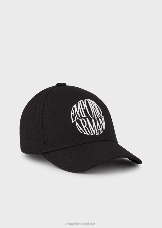 Women 086V768 Baseball Cap With Embossed Emporio Armani EmbroideryBlack
