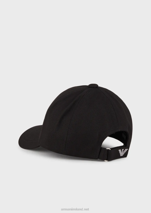 Women 086V768 Baseball Cap With Embossed Emporio Armani EmbroideryBlack