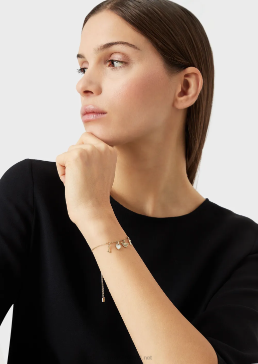 Women 086V785 White Mother Of Pearl Components Bracelet Armani Rose Gold