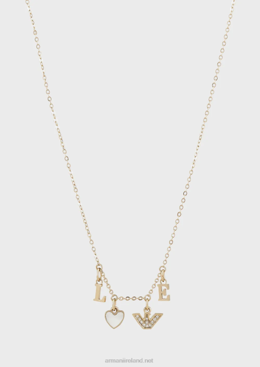 Women 086V786 White Mother Of Pearl Components Necklace Armani Rose Gold