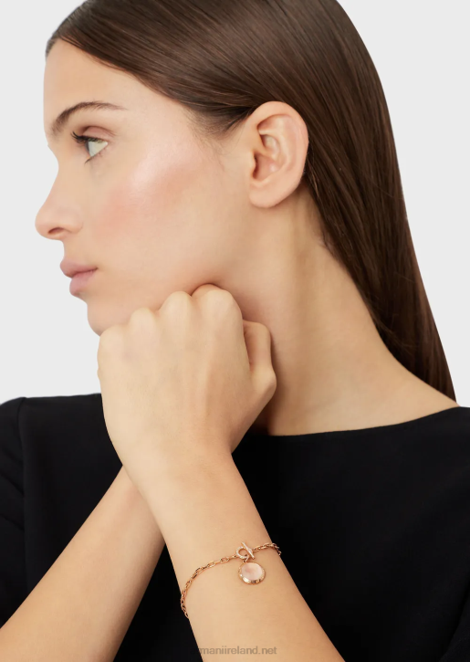 Women 086V787 Peach Mother Of Pearl Chain Bracelet Armani
