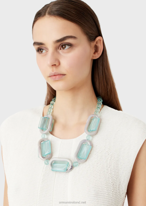 Women 086V808 Necklace With Plexiglass Spheres And Geometric Details Armani