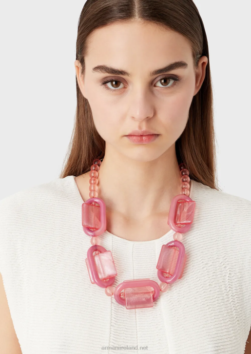 Women 086V809 Necklace With Plexiglass Spheres And Geometric Details Armani