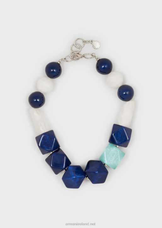 Women 086V816 Choker Necklace With Resin Stones And Spheres Armani Multicolour