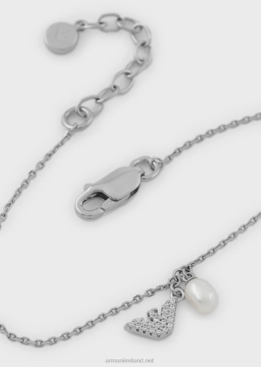 Women 086V820 Sterling Silver Chain Bracelet Armani Silver