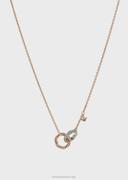 Women 086V837 Two-Tone Stainless Steel Chain Necklace Armani Multicolour