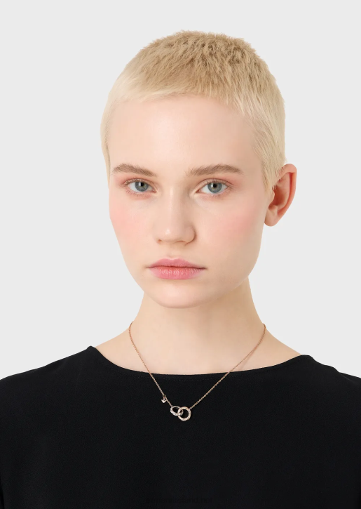 Women 086V837 Two-Tone Stainless Steel Chain Necklace Armani Multicolour