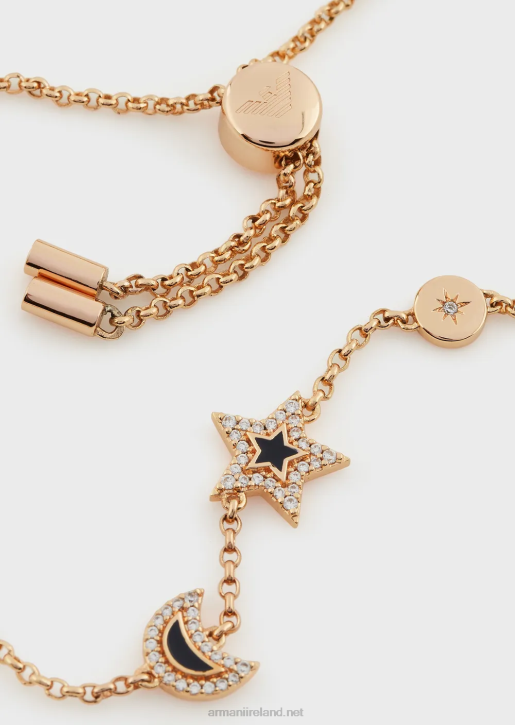 Women 086V848 Blue Lacquer Components Bracelet Armani Rose Gold