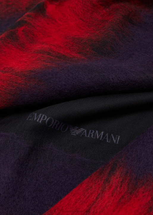 Women 086V865 Modal Stole With Wool Needle Punching Armani