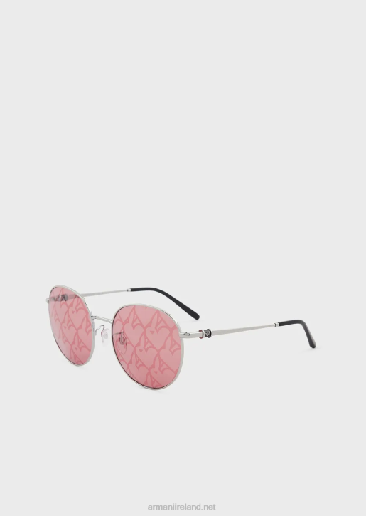 Women 086V941 Round Sunglasses Armani