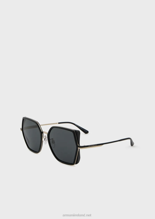 Women 086V964 Square Oversized Sunglasses Armani Pattern