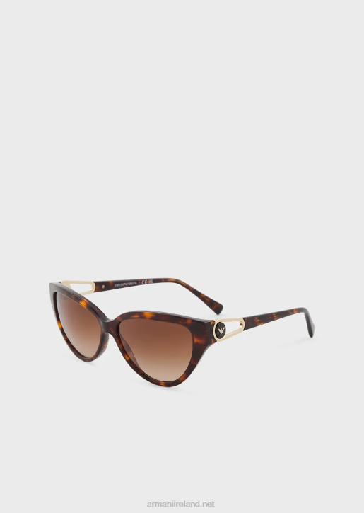 Women 086V966 Cat-Eye Sunglasses Armani Brown