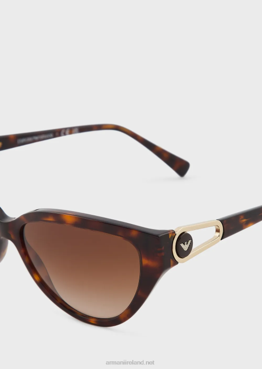 Women 086V966 Cat-Eye Sunglasses Armani Brown