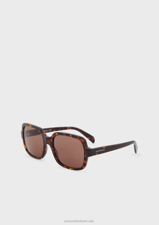 Women 086V974 Square Sunglasses Armani Brown