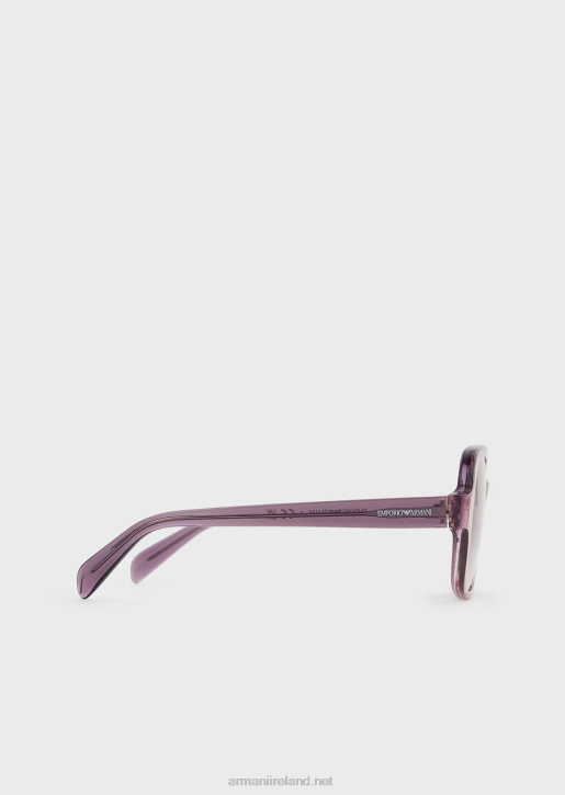 Women 086V978 Square Sunglasses Armani Purple