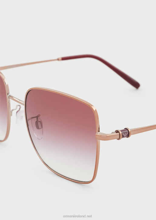 Women 086V979 Square Sunglasses Armani Purple