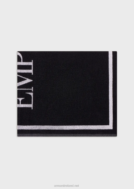Women 086V26 Terrycloth Beach Towel With Oversized Logo Armani