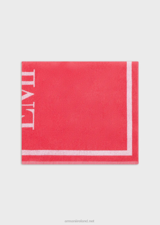Women 086V27 Terrycloth Beach Towel With Oversized Logo Armani