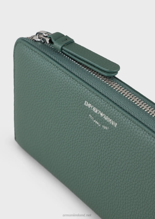Women 086V883 Deer-Print Myea Wallet With Wraparound Zip Armani Green