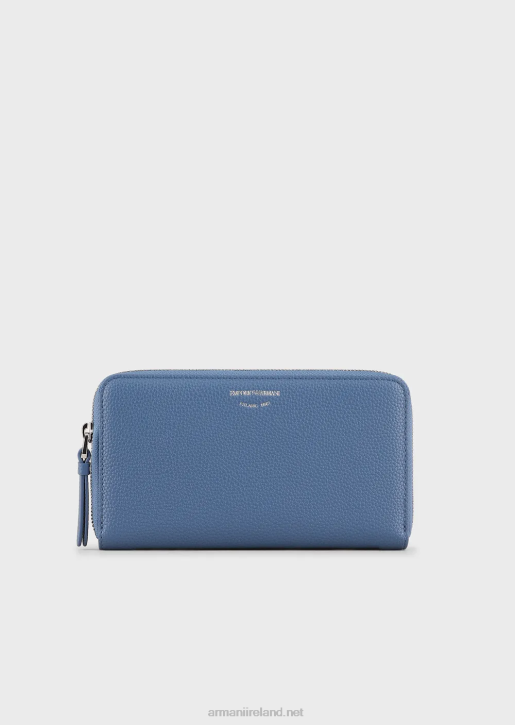 Women 086V886 Deer-Print Myea Wallet With Wraparound Zip Armani Blue
