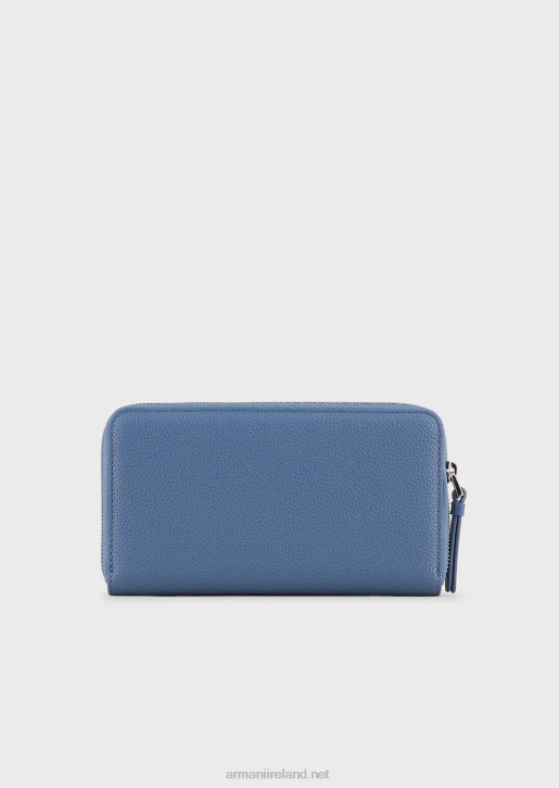 Women 086V886 Deer-Print Myea Wallet With Wraparound Zip Armani Blue