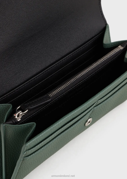 Women 086V887 Myea Wallet With Deer Print Armani Green