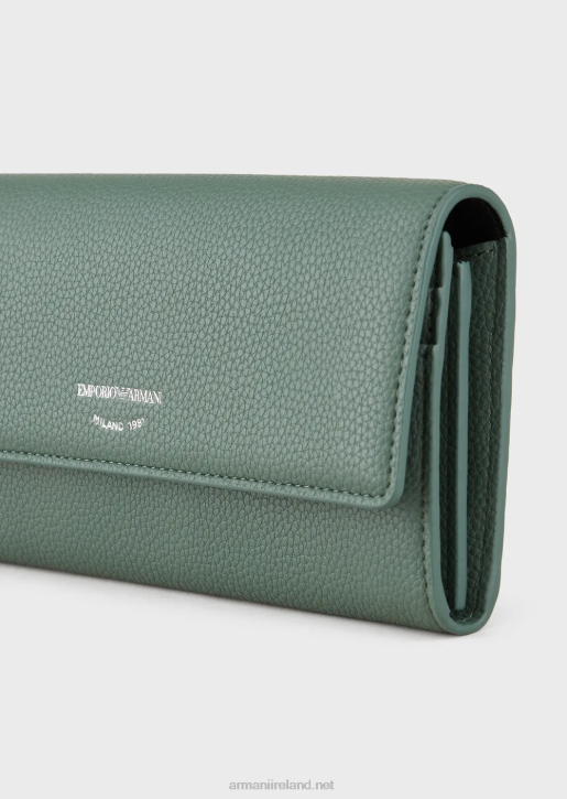 Women 086V887 Myea Wallet With Deer Print Armani Green
