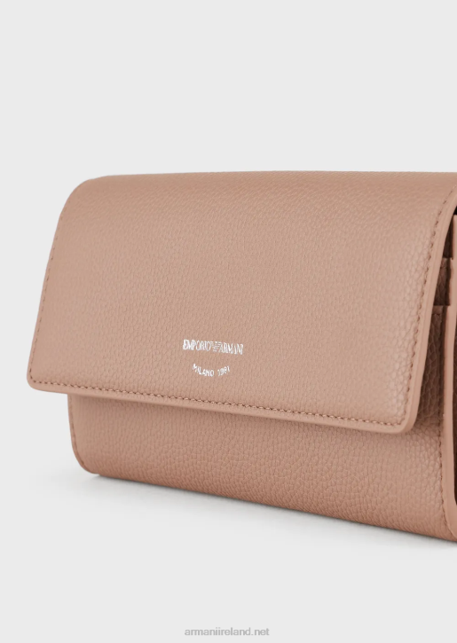 Women 086V888 Myea Wallet With Deer Print Armani Camel