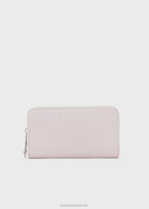 Women 086V894 Small, Zip-Around Myea Wallet In Ecological Leather Armani Pink