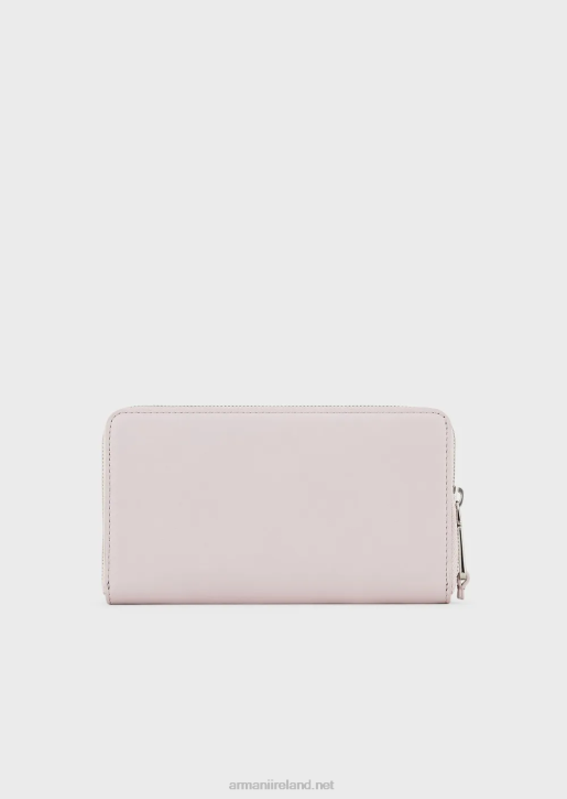 Women 086V894 Small, Zip-Around Myea Wallet In Ecological Leather Armani Pink