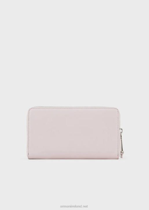 Women 086V894 Small, Zip-Around Myea Wallet In Ecological Leather Armani Pink