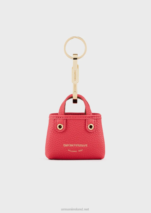 Women 086V898 Deer-Print Micro Myea Bag Charm Armani Red