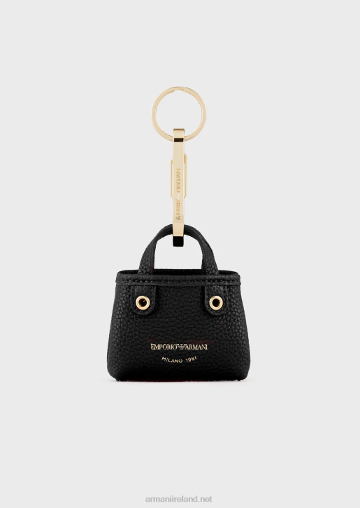 Women 086V899 Deer-Print Micro Myea Bag Charm Armani Black