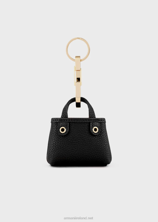 Women 086V899 Deer-Print Micro Myea Bag Charm Armani Black