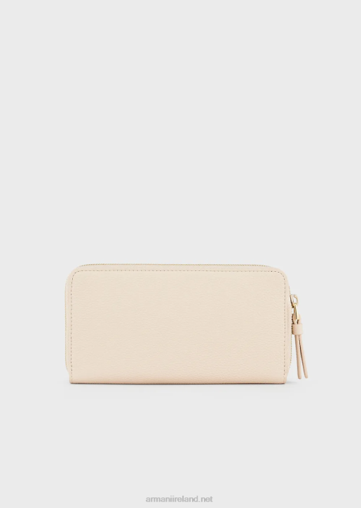Women 086V902 Deer-Print Myea Wallet With Wraparound Zip Armani Nude