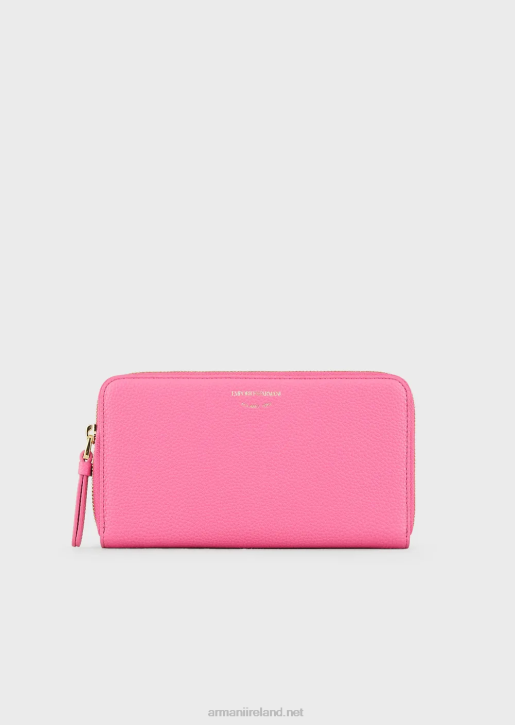 Women 086V903 Deer-Print Myea Wallet With Wraparound Zip Armani Fuchsia