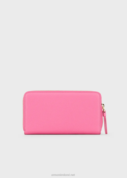 Women 086V903 Deer-Print Myea Wallet With Wraparound Zip Armani Fuchsia