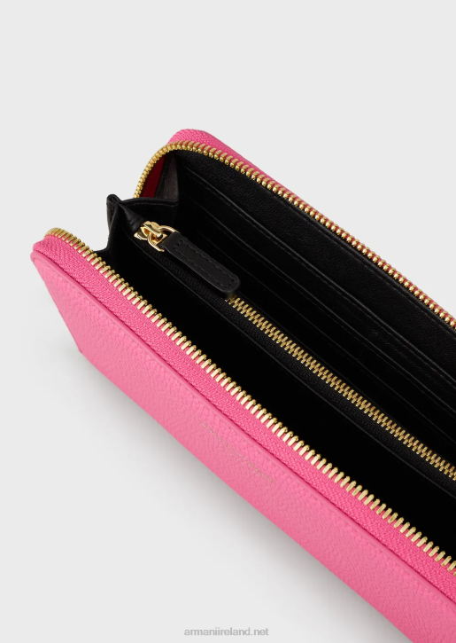 Women 086V903 Deer-Print Myea Wallet With Wraparound Zip Armani Fuchsia
