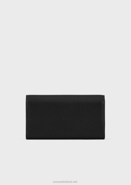 Women 086V904 Myea Wallet With Deer-Print Flap Armani Black