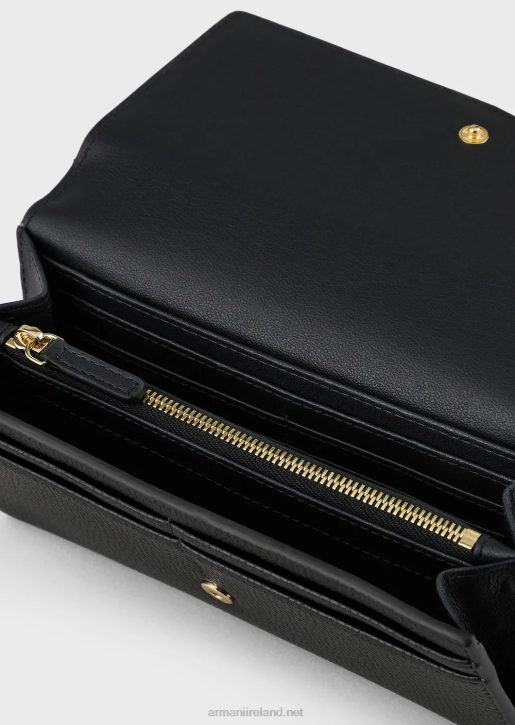 Women 086V904 Myea Wallet With Deer-Print Flap Armani Black